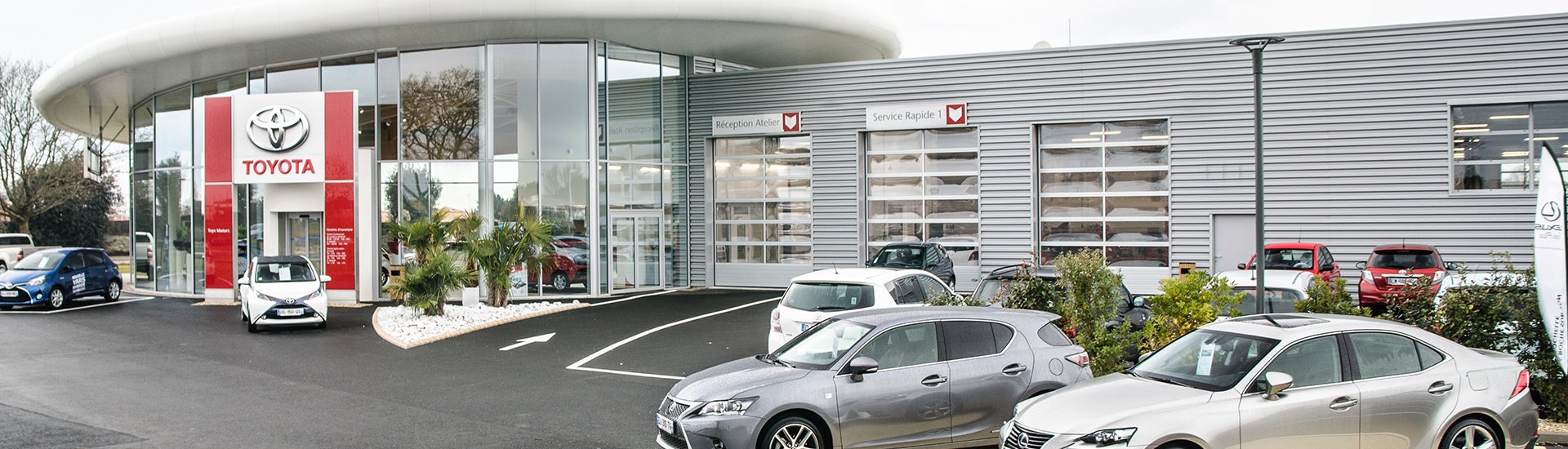 Concession TOYOTA Toys Motors aux Sables d'Olonne en Vendée.